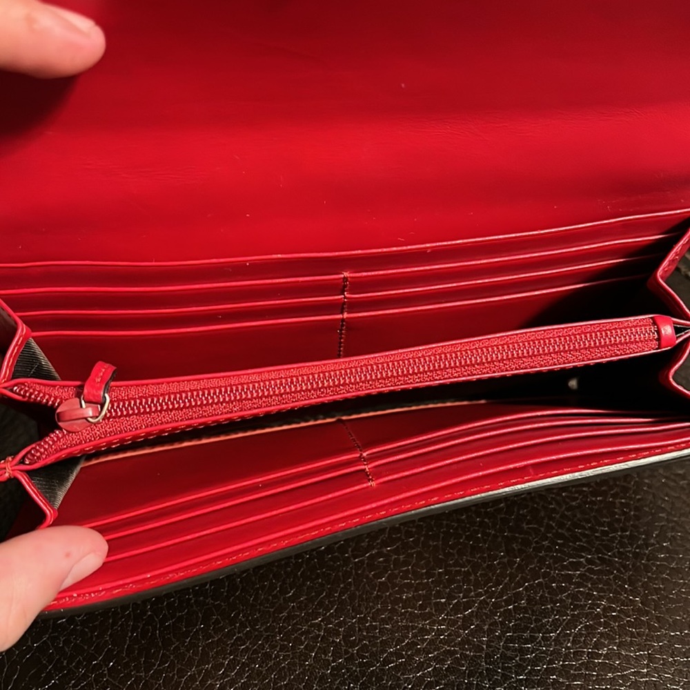 Guccci GG Emily Bow logo monogram leather long Continental wallet clutch - Picture 6 of 6
